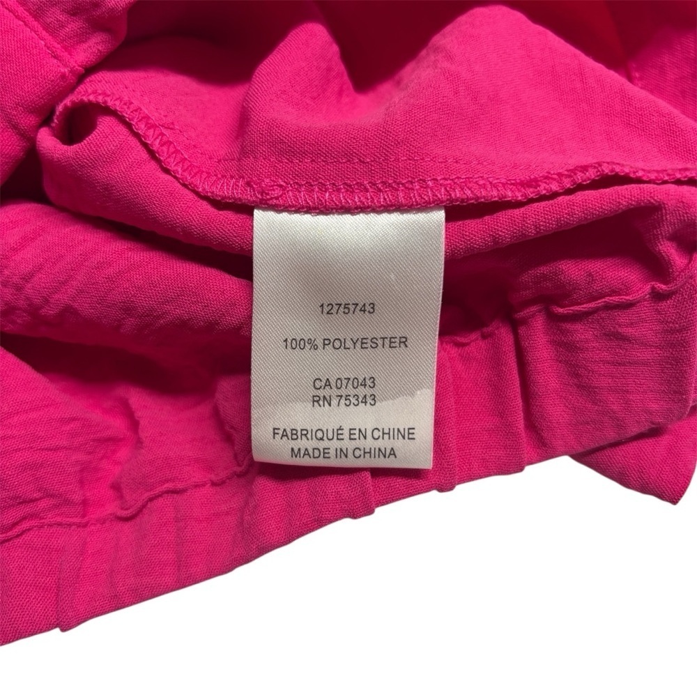 RACHEL ZOE Hot Pink Cropped Blouse Top | Small - Picture 5 of 8